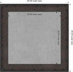 Amanti Art Black Framed Magnetic Board 25x25 Medium Vision Board for use with Magnets, 100% Metal Sheet to Display Items as Office Decor or for Home Organization in mudroom, Kitchen or Kids Room