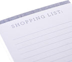 Graphique Magnetic Notepad, Chambray – 100 Sheets, 4” x 9.25” x .5” – Front Says, “Shopping List”, Sticks to Any Magnetic Surface, Perfect for Shopping and Grocery Lists, Makes a Great Gift