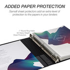 Samsill 1 Inch 3 Ring Binder, Made in USA, Economy Round Ring, Clear View Cover, 200 Sheet Capacity - for School, Home, Office - Charcoal Black