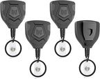 MNGARISTA Heavy Duty Retractable Keychain with Belt Clip, ID Badge Reel Key Chain, Badge Holder with 31.5' Steel Cord and Key Ring, 9.0oz, 4-Pack
