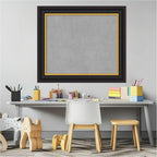 Amanti Art Black Framed Magnetic Board 26x30 Medium Vision Board for use with Magnets, 100% Metal Sheet to Display Items as Office Decor or for Home Organization in mudroom, Kitchen or Kids Room