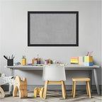 Amanti Art Black Framed Magnetic Board 18x26 Medium Vision Board for use with Magnets, 100% Metal Sheet to Display Items as Office Decor or for Home Organization in mudroom, Kitchen or Kids Room