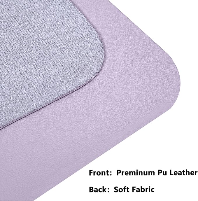 PU Leather Desk Pad Protector Gaming Mouse Pad Non Slip Desk Mat for Keyboard and Mouse Waterproof Desk Writing Pad for Office and Home Desk Accessories(Purple, 47.2 * 17.7)