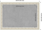 Amanti Art Silver Framed Magnetic Board 14x20 Small Vision Board for use with Magnets, 100% Metal Sheet to Display Items as Office Decor or for Home Organization in mudroom, Kitchen or Kids Room