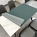 Zinkooat Leather Table Cover,1.8mm Thick,36x60 Inch Table Protector,Table Protector for Dining Room Table,Dining Table Cover,Table Cover Protector,Table Pad,(Aqua Blue+Gray,36x60)