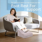 OpyTikar Foot Rest for Under Desk at Work.Multifunctional 3-Tier Foot Stool,with Washable Footrest.for Under Desk,Office Chair Gaming Chair & Sofa,Leg Elevation Pillow,Supports Posture-Light Grey