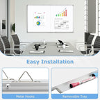 DOLLAR BOSS Large White Board 60 x 48 Inch Foldable Magnetic Whiteboard for Wall, Portable Double Sided Dry Erase Board, Aluminum Frame Message Board for School, Office, Classroom with Eraser, Markers