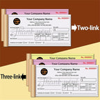 Custom Invoice Book in 3-Part /2-Part Receipt Book with Carbon Copies Personalized Carbonless Service Invoice Form Books Sales Order Book with Company Name Logo Address,H1-Receipt Book