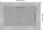 Amanti Art Silver Framed Magnetic Board 27x39 Large Vision Board for use with Magnets, 100% Metal Sheet to Display Items as Office Decor or for Home Organization in mudroom, Kitchen or Kids Room