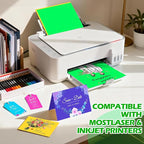 80 Sheets 8.5" X 11" Colored Cardstock, 80 Assorted Colors 180 GSM/65 LB Construction Paper Card Stock Printer Paper for Printing, Card Making, DIY Crafts, Kids School Supplies,Party Decorations