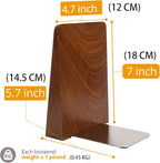 DRELIFAM Wood Handmade Book Ends to Hold Books Large Heavy Duty Bookends for Shelves Decorative Book End for Heavy Books