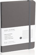 EMOMAS Lined Journal Notebook – Hardcover Notebook for Men & Women – Journals for Writing, Work, School, Home & Daily Notes, 160 Pages – Medium A5, 5.7"x8", 100 gsm Thick Paper (Dark Gray)