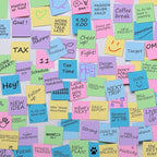 MyLifeUNIT Sticky Notes 3x3, Bulk Pack 108 Note Pads 10800 Sheets for Daily Reminder, Self-Stick Notes with 6 Assorted Colors for Office Home Notebook Supplies