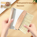 BSMstone Mini Broom and Dustpan Set Small Metal Dustpan and Brush Set Hand Whisk Broom for Home Office Desktop Sofa Pet Care Household Cleaning (PET bristles, Black)