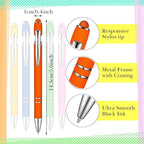 Zonon 38 Pieces Rubberized Ballpoint Pen with Stylus Tip Stylish Metal Pen Capacitive Styli with Soft Rubberized Grip, Black Ink for Most Devices(Chic Colors)