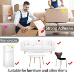 STARLIBOO Removable Colored Labels Stickers, 3X5 Inch Removable Large Label Stickers for Moving Boxes and Storage Bins- Waterproof- Tear Resistant (Multicolor