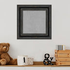 Amanti Art Black Framed Magnetic Board 17x17 X-Small Vision Board for use with Magnets, 100% Metal Sheet to Display Items as Office Decor or for Home Organization in mudroom, Kitchen or Kids Room