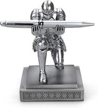 HDMbigmi Knight Pen Holder Pen Stand Desk Organizers and Accessories Resin Pencil Holder as Gift with a Fancy Pen for Office and Home Desk Organizer (Silver)