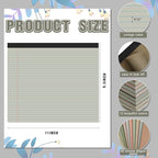 Lincia 12 Pcs 11" x 9.5" Legal Pads College Ruled Notepad Landscape Notebook Horizontal Lined Notebook 80 Gsm Assorted Colors Paper Pastel Writing Pads for School Office, 40 Sheet (Sweet Color)