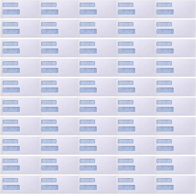Secure Window Envelopes with Anti-Tear Paper & Privacy Lining for Confidential Documents 50/100pcs Confidential Mailing Envelopes