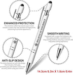 Vebermo 15 Pack Motivational Pen Set - Inspirational Quotes Retractable Ballpoint Pens for Office School Supplies, Encouragement Gifts for Women Men, White