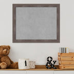 Amanti Art Grey Framed Magnetic Board 19x23 Small Vision Board for use with Magnets, 100% Metal Sheet to Display Items as Office Decor or for Home Organization in mudroom, Kitchen or Kids Room