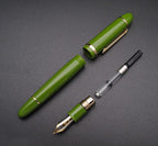 JINHAO X159 Fountain Pen (EF Nib 0.38mm, Avocado Green with Gold Clip)