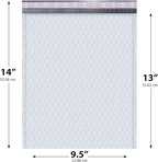 White 10x13 Inch Poly Bubble Mailers |Self Seal Padded Envelopes for Thick books | Air Cushioned Bubble Mailer | Usable Size 9.5x13 Inch | Waterproof Lightweight Mailing Shipping Bags | 200 Pack Bulk