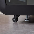 GEARONIC Solo Office Sound Booth Pod Audio Privacy, Mobile Roller with Desk, LED Light, Fans and AC USB Ports (Black Obsidian)