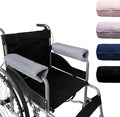 SPRING SEAON Wheelchair Armrest Covers 2 Pack Soft Memory Foam Wheelchair armrest Pads Wicking Washable for Office Transport Chair (Gray)