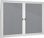 Enclosed Bulletin Board with Locking Door, Outdoor Bulletin Board Weatherproof, Lockable Display Case for Home, Office, and Community Use(31.5" L x 43.3" W Gray)