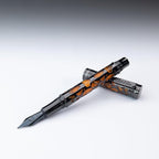 Conklin Endura Deco Crest Fountain Pen in Orange with Rose Gold Accents – Broad Nib, Refillable Luxury Writing Instrument