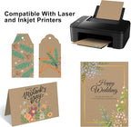OcePor 100 Sheets Brown Cardstock Paper, Colored Printer Paper 8.5 x 11, Card Stock Thick Construction for Craft,Scrapbook，Office Printing, Invitations, Certificates，92 lb/250gsm