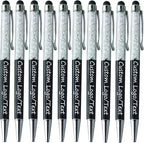 Yucold Customized Pens with Name/Logo - Touch Screen Stylus Ballpoint Pen, Perfect for Weddings, Business & Personalized Gifts (Black,20)