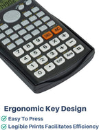 Mr. Pen Scientific Calculator - Solar Powered, 2 Line Display, Fraction & Statistics Calculations for School, College & High School Use