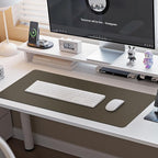 Boutilon Leather Desk Pad Protector,Non-Slip Mouse Pad,Laptop Desk Pad,Office Mouse Mat,Waterproof Leather Desk Blotter,Desk Writing Pad for Office and Home (XXXL-Coffee,47"x 24")