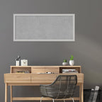 Amanti Art Silver Framed Magnetic Board 23x51 Oversize Vision Board for use with Magnets, 100% Metal Sheet to Display Items as Office Decor or for Home Organization in mudroom, Kitchen or Kids Room