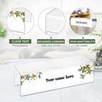 20 Pieces 2.25 Inch Cubicle Name Plate Holders Cubicle Name Tags Clear Cubicle Name Sign Bulk for Office Home Classroom Library 8.5 x 2.5 x 2.4 Inch