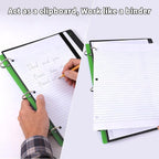 Tashkummy 360° Pivotable 3 Ring Clipboard Binder, Foldable Binders 1 Inch Fits 8.5" x 11", Medical Nursing Foldable Clipboard Binder for Home, School, Office, Doctors- Green