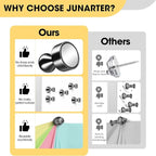 Junarter 20 Pack Magnetic Push Pins, Black Strong Fridge Magnets, Whiteboard Magnets, Refrigerator Magnets Strong, Dry Erase Board Magnets for Fridge, Whiteboard, Office, Classroom, Kitchen, Map