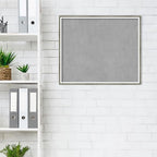 Amanti Art Silver Framed Magnetic Board 21x25 Medium Vision Board for use with Magnets, 100% Metal Sheet to Display Items as Office Decor or for Home Organization in mudroom, Kitchen or Kids Room