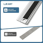 LJR ART 12 Inch Aluminum Cutting Ruler, Dual Scale Inch/Metric Measuring Tool with Precision Markings, Lightweight Straight Edge for Architects, Students, Engineers, and Designers