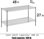 Regal Altair 21" Deep x 48" Wide x 27" Height Wire Shelving Kit | 2-Tier | NSF Commercial Storage Rack Unit