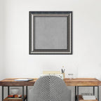 Amanti Art Silver Framed Magnetic Board 26x26 Medium Vision Board for use with Magnets, 100% Metal Sheet to Display Items as Office Decor or for Home Organization in mudroom, Kitchen or Kids Room