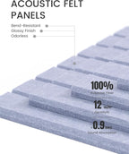 Fluxynara Large Felt Bulletin Board 36" x 24" Cork Board Alternative-6 Pack with 40 Safe Removable Adhesive Tabs, Cork Boards for Walls for Home Office Classroom Pin Board (Soft Periwinkle)