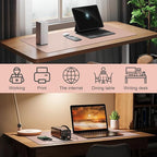 DAWNTREES Desk Mat Protector,PU Leather Desk Pad,Non Slip, Large Mouse Pad and Keyboard Mat, Waterproof Writing Pad for Office and Home (Pink,35.5''x16.9'')