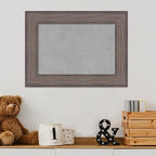 Amanti Art Grey Framed Magnetic Board 17x23 Small Vision Board for use with Magnets, 100% Metal Sheet to Display Items as Office Decor or for Home Organization in mudroom, Kitchen or Kids Room