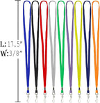 Ollain Badge Lanyards Flat Lanyard Swivel Hooks Durably Neck Bulk lanyards with Clip 100 Pack