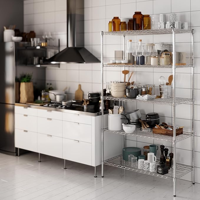 Regal Altair 21" Deep x 42" Wide x 74" Height Wire Shelving Kit | 5-Tier | NSF Commercial Storage Rack Unit