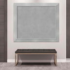 Amanti Art Silver Framed Magnetic Board 47x55 Oversize Vision Board for use with Magnets, 100% Metal Sheet to Display Items as Office Decor or for Home Organization in mudroom, Kitchen or Kids Room